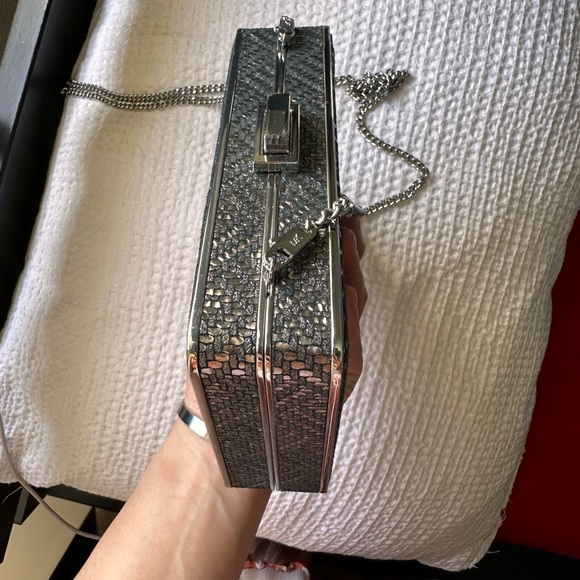 Gun metal/ gray embossed leather patttern - Picture 6 of 12